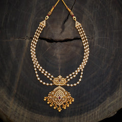 Elegant Silver Temple Necklace for Timeless Beauty